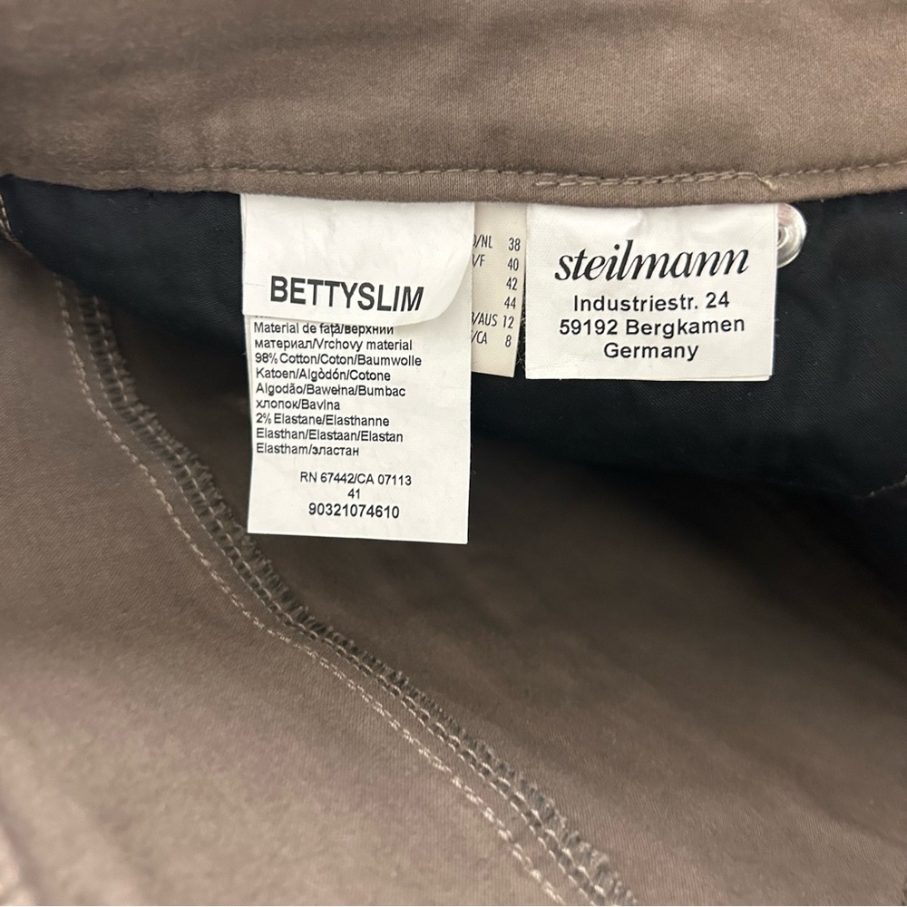 NWT Steilmann Betty Slim Brown Pants Jeans Size 8 - Picture 8 of 13